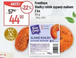 Globus FreeDays Sladký rohlík sypaný mákem nabídka