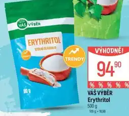 Globus VÁŠ VÝBĚR Erythritol nabídka