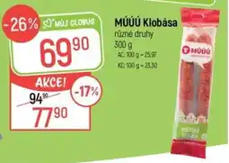 Globus MÚÚÚ Klobása nabídka