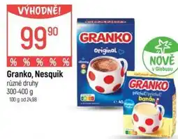 Globus Granko, Nesquik nabídka