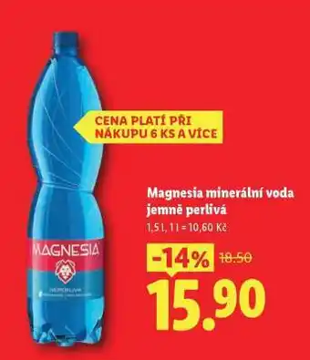 Magnesia minerální voda jemně perlivá