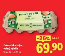 Lidl Farmářská vejce, volný výběh nabídka