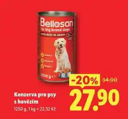 Lidl Konzerva pro psy s hovězím nabídka
