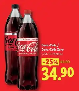 Lidl COCA-COLA, COCA-COLA ZERO nabídka