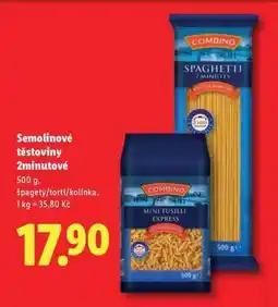 Lidl Semolinové těstoviny 2minutové nabídka