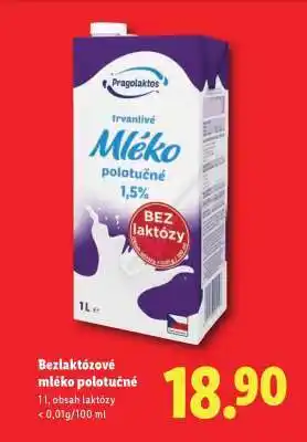 Bezlaktózové mléko polotučné