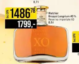 Jip Walcher Grappa Langrium 40 % Reserva Imperiale XO 0,5 l nabídka