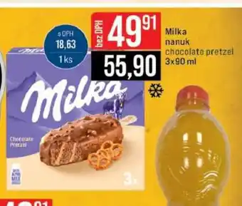 Milka nanuk chocolate pretzel