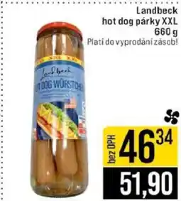 Jip Landbeck hot dog párky XXL nabídka