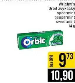 Jip Wrigley's Orbit žvýkačky nabídka