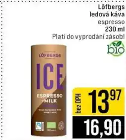 Jip Löfbergs ledová káva espresso nabídka