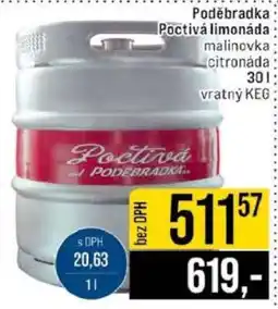 Jip PODĚBRADKA Poctivá limonáda nabídka