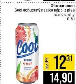 Jip Staropramen Cool ochucený nealko nápoj z piva nabídka