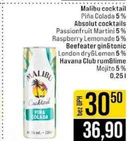 Jip Malibu cocktail nabídka