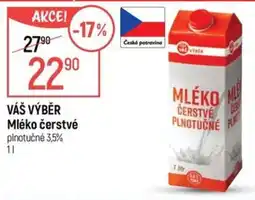 Globus VÁŠ VÝBĚR Mléko čerstvé nabídka