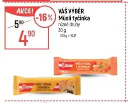 Globus VÁŠ VÝBĚR Müsli tyčinka nabídka