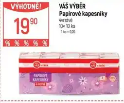Globus VÁŠ VÝBĚR Papírové kapesníky nabídka