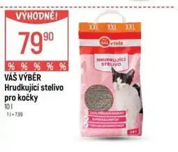 Globus VÁŠ VÝBĚR Hrudkující stelivo pro kočky nabídka