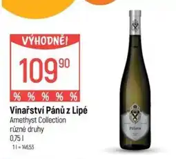 Globus Vinařství Pánů z Lipé nabídka