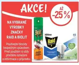 Globus Na vybrané výrobky značky Raid a Biolit nabídka