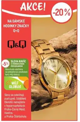 Globus Na dámské hodinky značky Q+Q nabídka