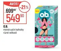 Globus O.B. menstruační kalhotky nabídka