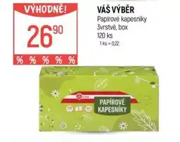 Globus VÁŠ VÝBĚR Papírové kapesníky nabídka