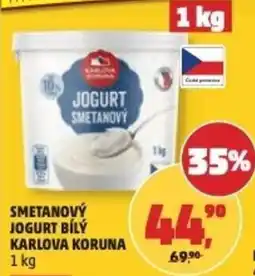 Penny Market Smetanový jogurt bílý Karlova Koruna nabídka