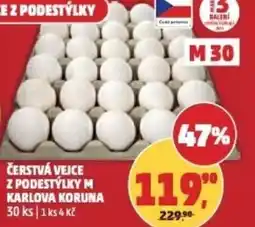 Penny Market Čerstvá vejce z podestýlky M Karlova Koruna nabídka