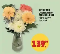 Penny Market Kytice mix chryzantémy, Germini, růže nabídka