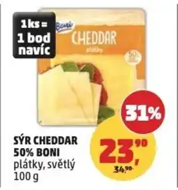 Penny Market Sýr cheddar 50% Boni nabídka