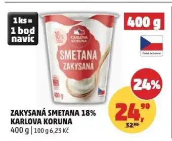 Penny Market Zakysaná smetana 18% Karlova Koruna nabídka