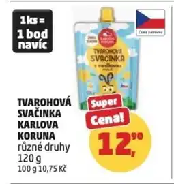 Penny Market Tvarohová svačinka Karlova Koruna nabídka