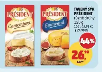Penny Market Tavený sýr président nabídka