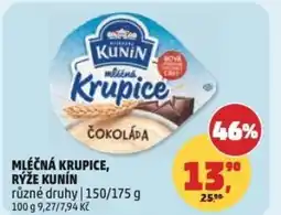 Penny Market Mléčná krupice, rýže kunin nabídka
