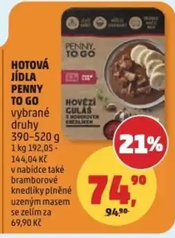 Penny Market Hotová jídla PENNY TO GO nabídka