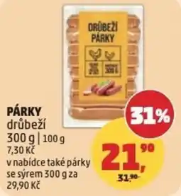 Penny Market Párky drůbeží nabídka