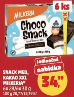 Penny Market Snack med, kakao xxl MILKERIA nabídka