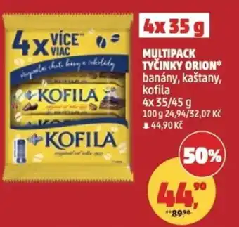 Multipack tyčinky orion banány, kaštany, kofila