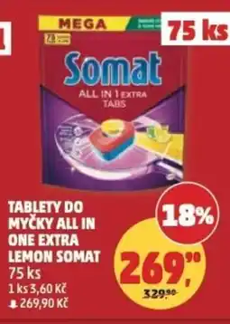 Penny Market Tablety do myčky all in one extra lemon SOMAT nabídka