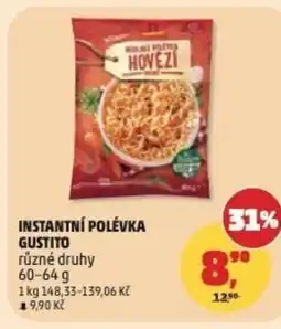 Penny Market Instantní polévka gustito nabídka