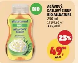 Penny Market Agávový, datlový sirup bio allnature nabídka