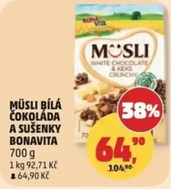 Penny Market Müsli bílá čokoláda a sušenky BONAVITA nabídka