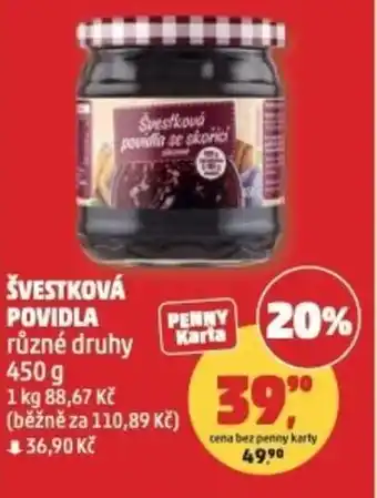 Penny Market Švestková povidla nabídka