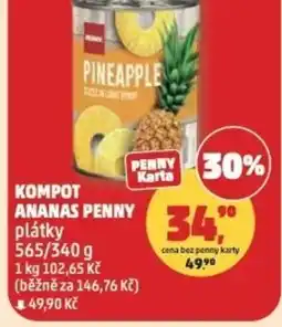 Penny Market Kompot ananas PENNY plátky nabídka