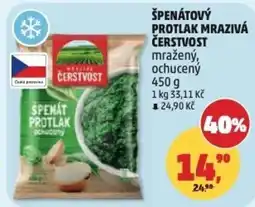 Penny Market Špenátový protlak mrazivá čerstvost mražený, ochucený nabídka