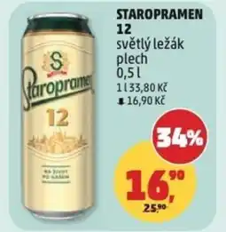 Penny Market Staropramen 12 světlý ležák nabídka