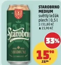 Penny Market Starobrno medium světlý ležák nabídka