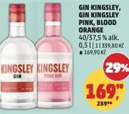 Penny Market Gin kingsley, gin kingsley pink, blood orange nabídka