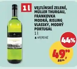 Penny Market Veltlínské zelené, müller thurgau, frankovka modrá, risling vlassky, modrý portugal nabídka